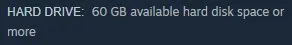 Steam’s listed installation size [5]