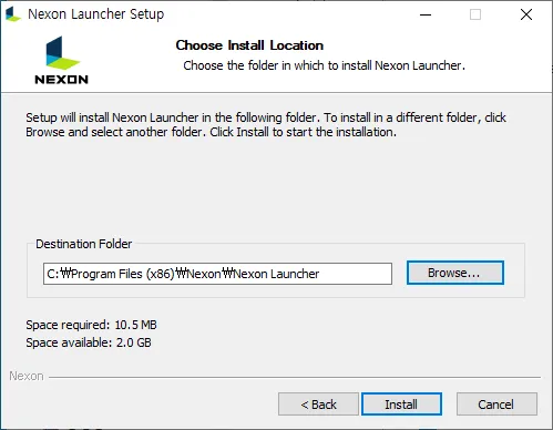 Installing the Nexon Launcher, step 3